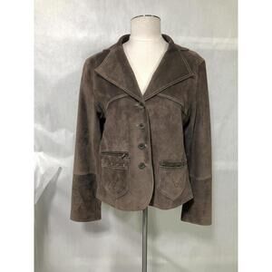 Roper Women's Small Brown Suede Leather Jacket Mint condition B25